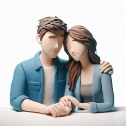 Casal carinhosos em um bom relacionamento